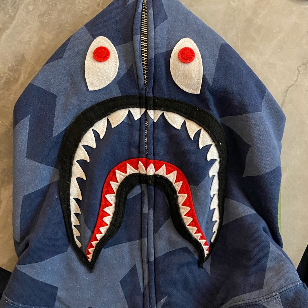 Bape STA pattern zip up hoodie